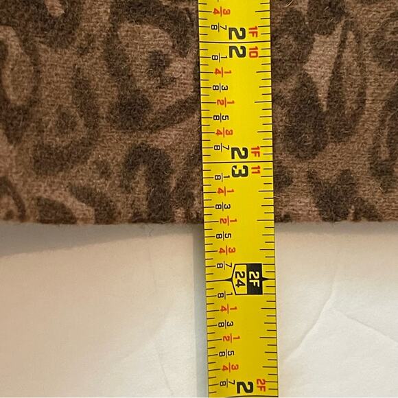 LOFT Brown & Tan Animal Print 100% Wool Career Office Skirt NWOT Size 14 - Picture 13 of 13